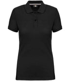WK Designed to Work Ladies Anti-Bacterial Piqué Polo Shirt - Black