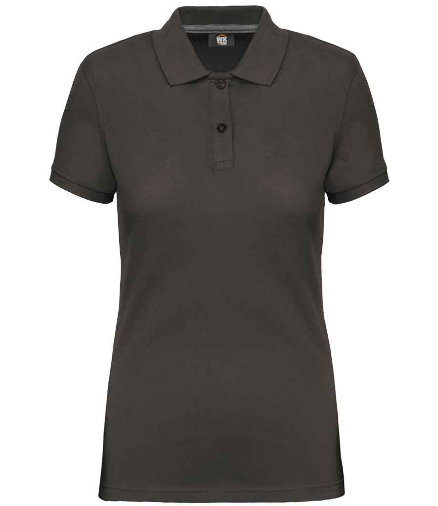 WK Designed to Work Ladies Anti-Bacterial Piqué Polo Shirt - Dark Grey