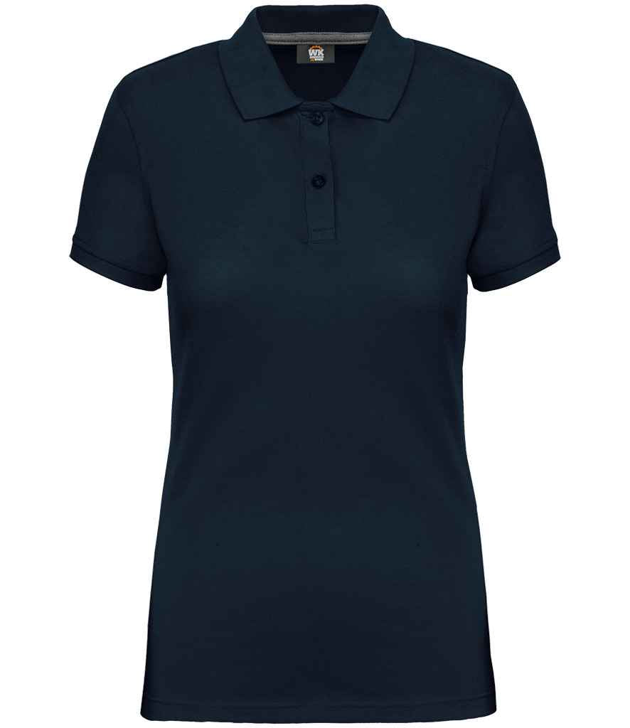 WK Designed to Work Ladies Anti-Bacterial Piqué Polo Shirt - Navy