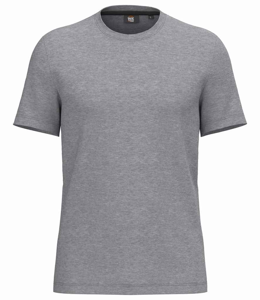 WK Designed to Work Anti-Bacterial Short Sleeve T-Shirt - Oxford Grey