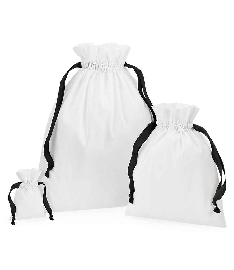 Westford Mill Cotton Bag Ribbon Drawstring - Soft White/Black