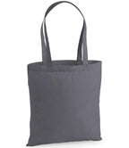 Westford Mill Premium Cotton Tote Bag - Graphite Grey