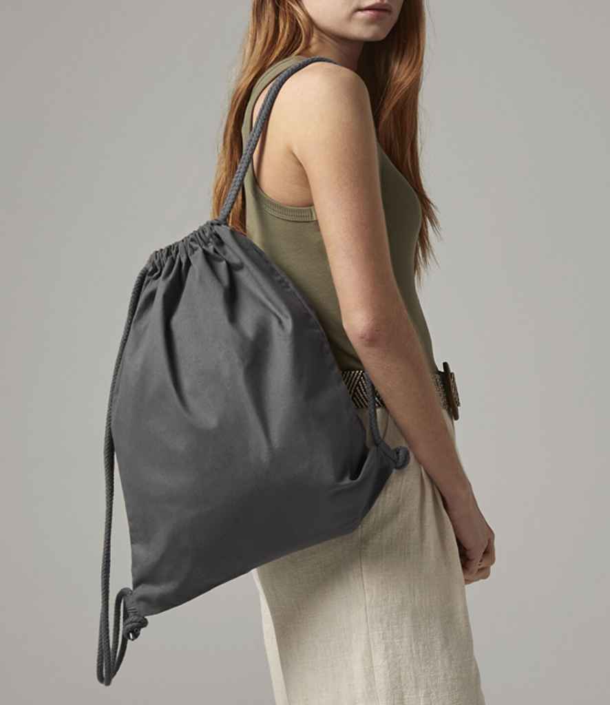 Westford Mill Premium Cotton Gymsac - Graphite Grey
