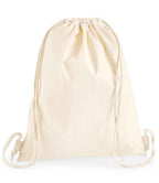 Westford Mill Premium Cotton Gymsac - Natural