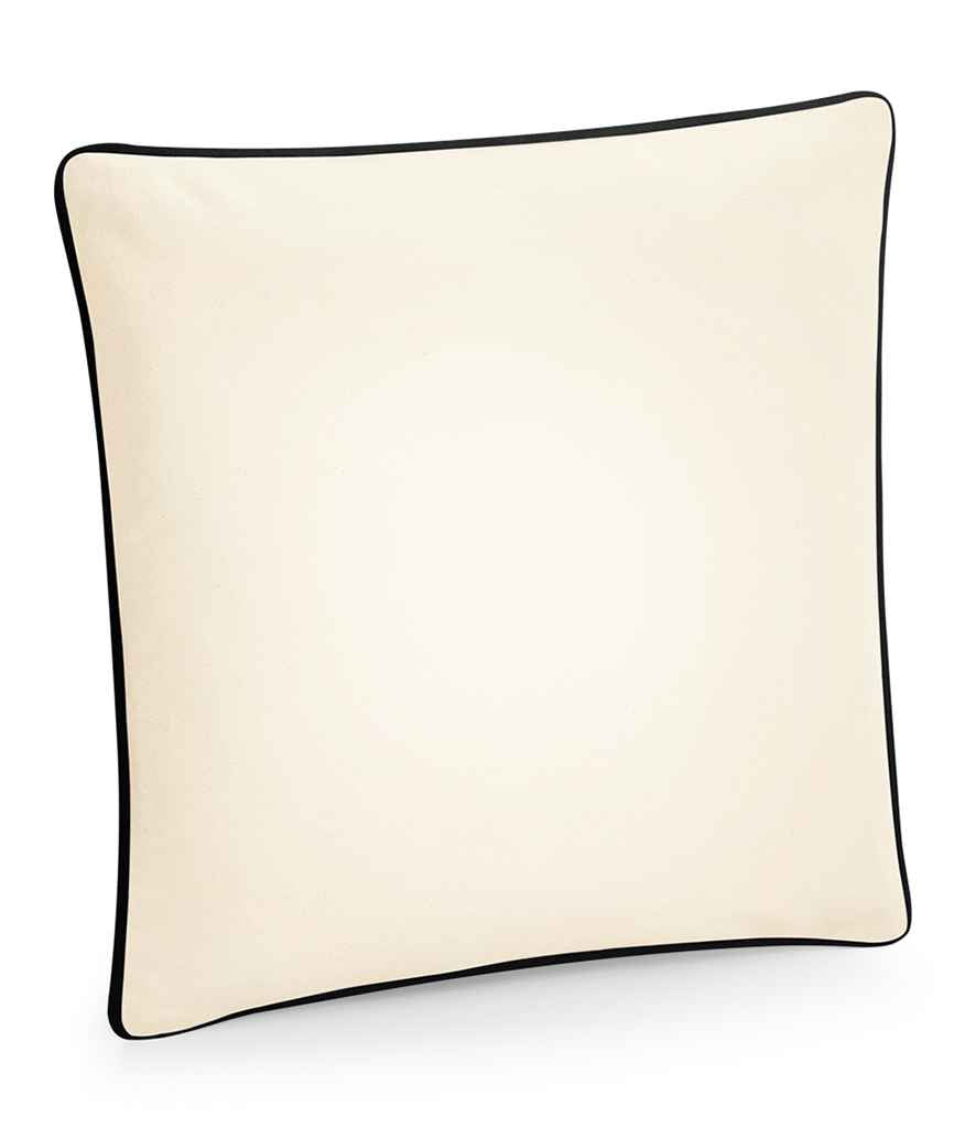 Westford Mill Fairtrade Piped Cushion Cover - Natural/Black