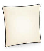 Westford Mill Fairtrade Piped Cushion Cover - Natural/Black