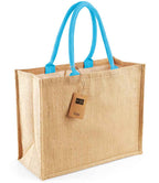 Westford Mill Jute Classic Shopper - Natural/Surf Blue