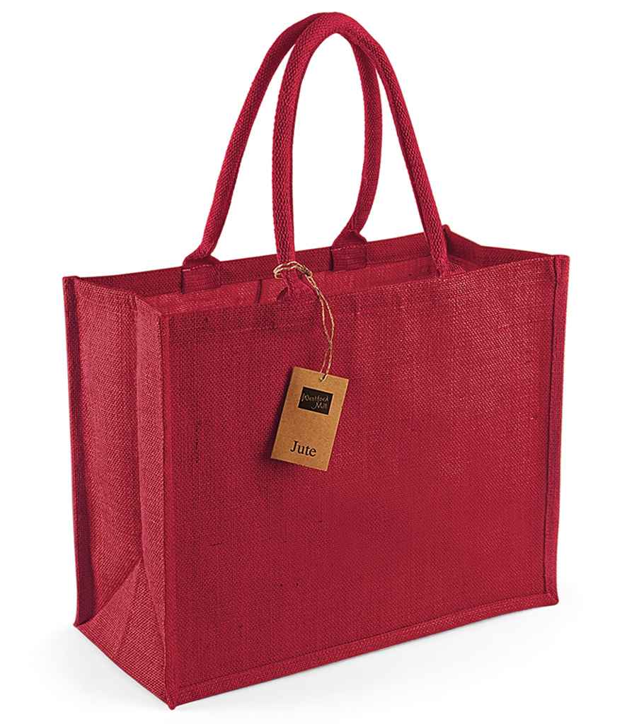 Westford Mill Jute Classic Shopper - Red/Red