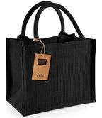 Westford Mill Jute Mini Gift Bag - Black/Black