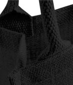 Westford Mill Jute Midi Tote Bag - Black/Black