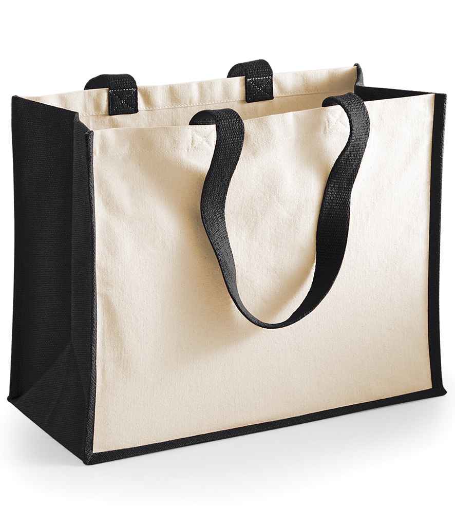 Westford Mill Printers Jute Classic Shopper - Black