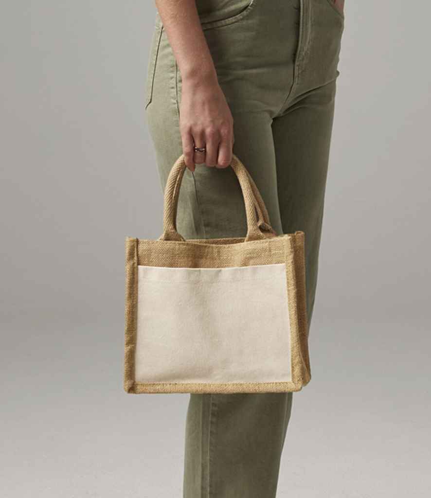Westford Mill Pocket Jute Gift Bag - Natural