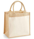 Westford Mill Pocket Jute Midi Tote Bag - Natural
