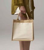 Westford Mill Pocket Jute Midi Tote Bag - Natural
