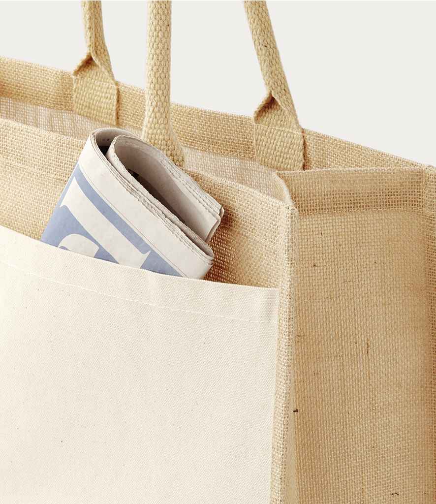Westford Mill Pocket Jute Shopper - Natural