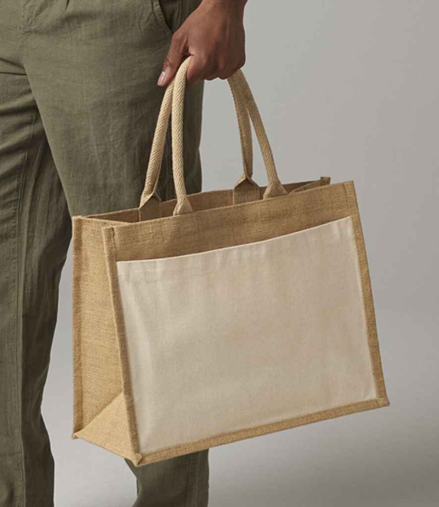 Westford Mill Pocket Jute Shopper - Natural