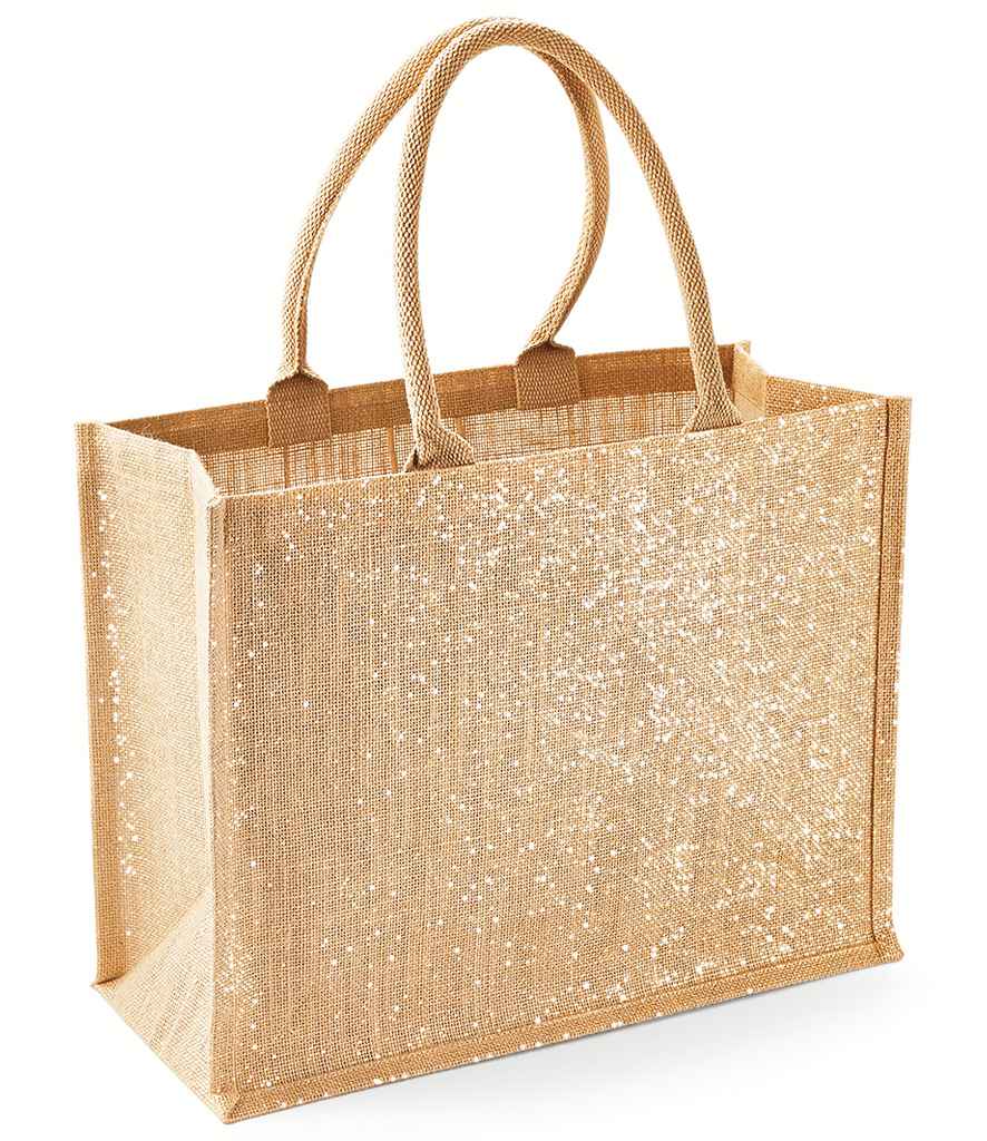 Westford Mill Shimmer Jute Shopper - Natural Gold