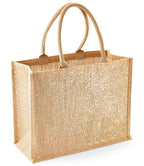 Westford Mill Shimmer Jute Shopper - Natural Gold