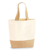 Westford Mill Jute Base Canvas Shopper - Natural