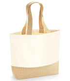 Westford Mill Jute Base Canvas Tote Bag - Natural