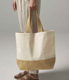 Westford Mill Jute Base Canvas Tote Bag - Natural