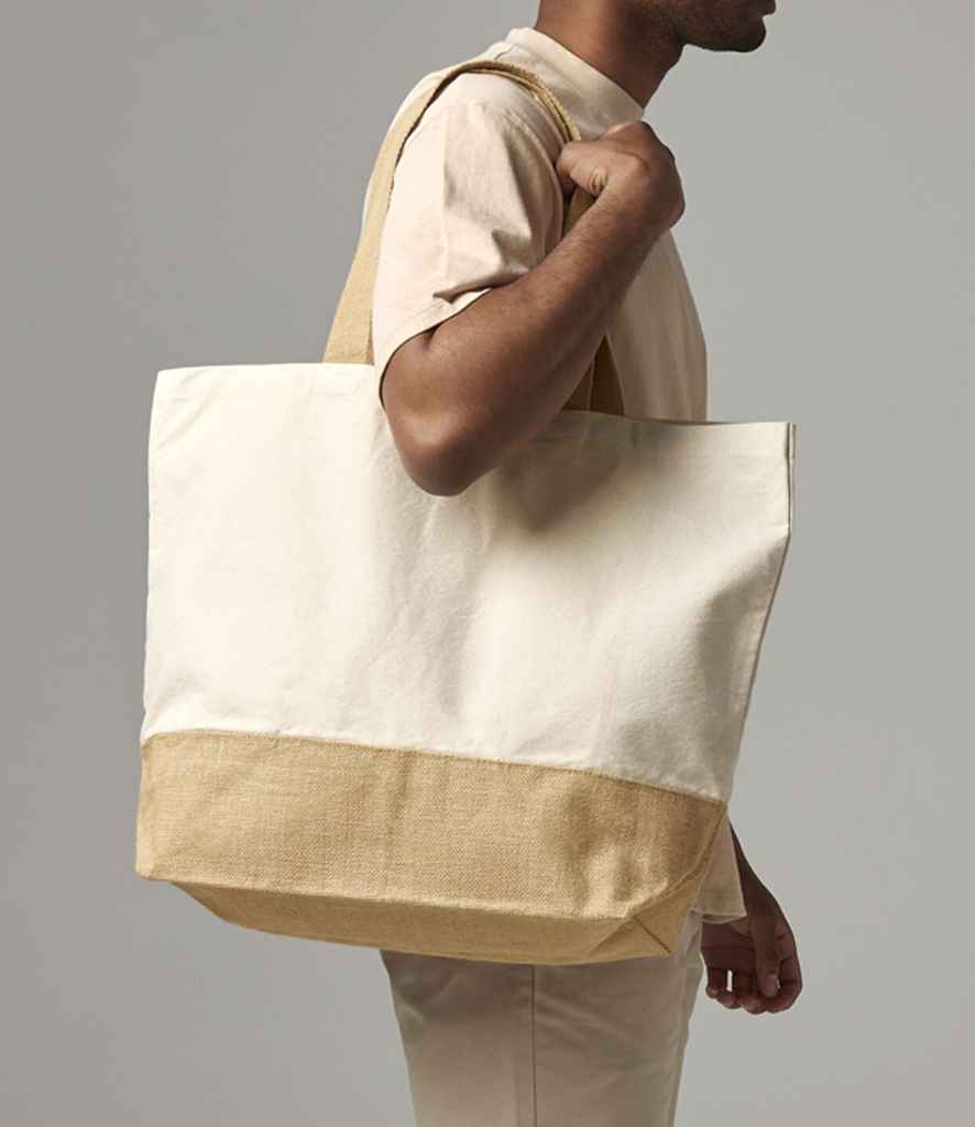 Westford Mill Jute Base Canvas Tote XL Bag - Natural