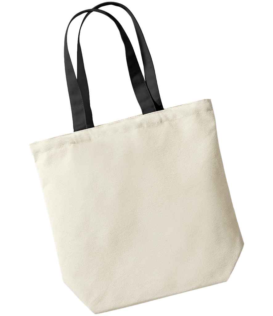 Westford Mill Fairtrade Cotton Camden Shopper - Natural/Black