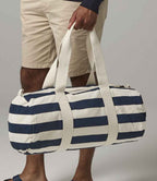 Westford Mill Nautical Barrel Bag - Natural/Navy