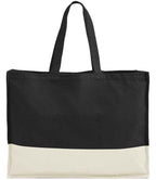 Westford Mill EarthAware® Organic Contrast Shopper - Black/Natural
