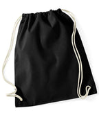 Westford Mill Recycled Cotton Gymsac - Black