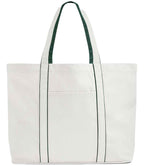 Westford Mill Courtside Large Tote Bag - Soft White/Bottle Green