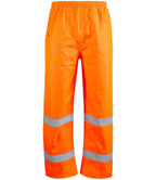 Warrior Hi-Vis Overtrousers - Fluorescent Orange