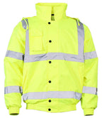 Warrior Hi-Vis Bomber Jacket - Fluorescent Yellow