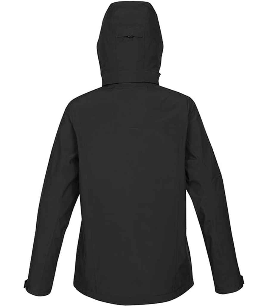 Stormtech Ladies Patrol Hooded Soft Shell Jacket - Black/Bright Red