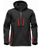Stormtech Patrol Hooded Soft Shell Jacket - Black/Bright Red