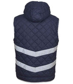Yoko Hi-Vis Kensington Hooded Gilet - Navy