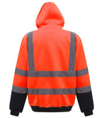 Yoko Hi-Vis Pull Over Hoodie - Orange/Navy