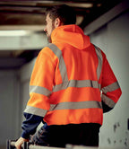 Yoko Hi-Vis Pull Over Hoodie - Orange/Navy