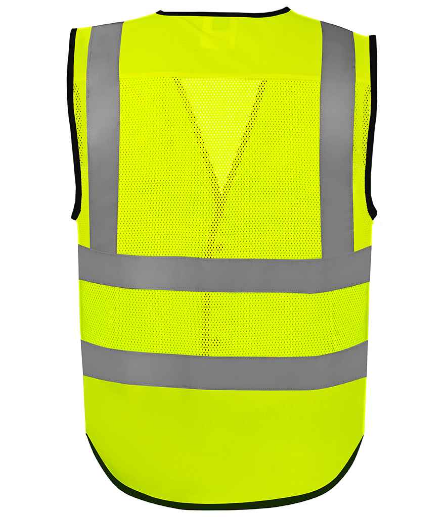 Yoko Superior Eco Mesh Button Waistcoat - Yellow