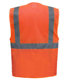 Yoko Hi-Vis Top Cool Open Mesh Executive Waistcoat - Orange