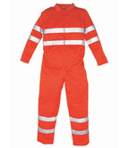 Yoko Hi-Vis Poly/Cotton Coverall - Orange