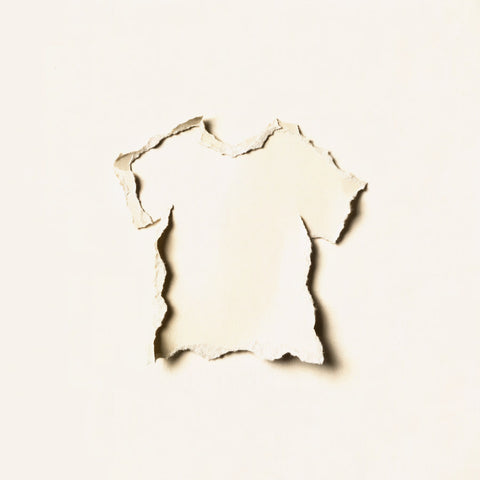 A plain torn-paper t-shirt, undecorated