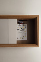 Inside the 6 inch frame, switched off: the LED board and the slot the panel slides into
