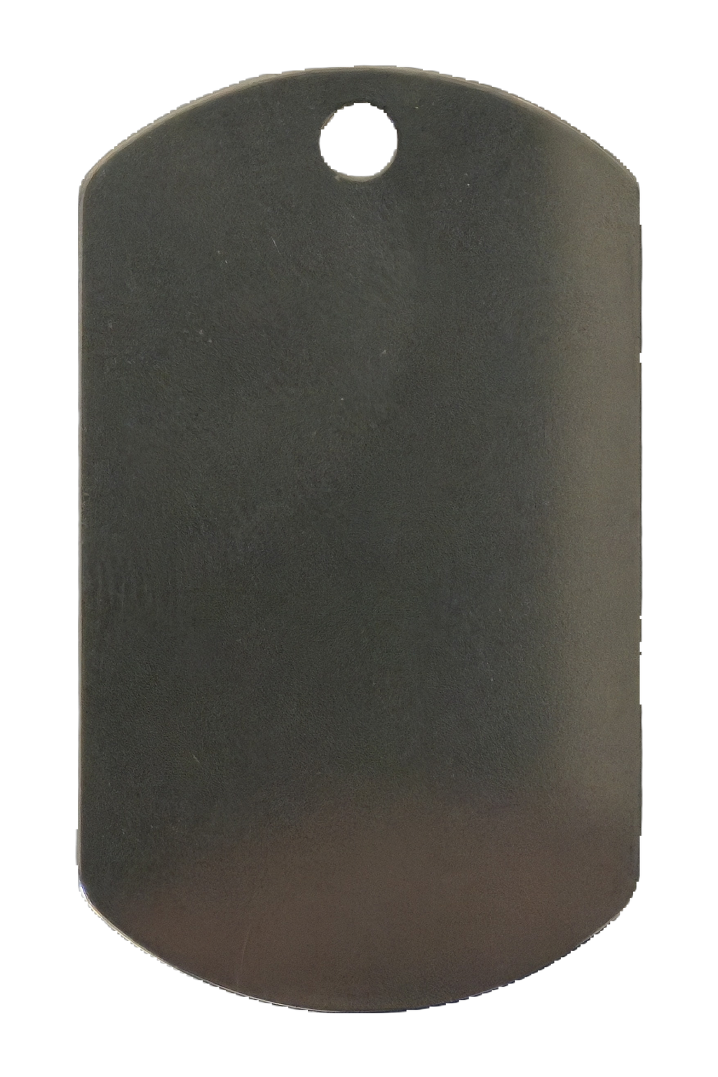 Stainless steel keyring, dog tag, from another angle