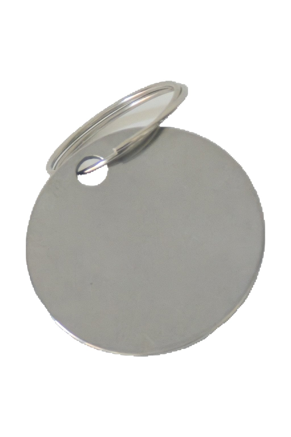 Stainless steel keyring, circle, plain and unengraved