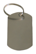 Stainless steel keyring, dog tag, plain and unengraved