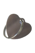 Stainless steel keyring, heart, plain and unengraved